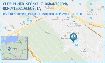 OŚRODEK REHABILITACJI KARDIOLOGICZNEJ - CUPRUM-MED SPÓŁKA Z OGRANICZONĄ ODPOWIEDZIALNOŚCIĄ - UL. MARII SKŁODOWSKIEJ-CURIE 70, LUBIN