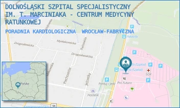 PORADNIA KARDIOLOGICZNA - DOLNOŚLĄSKI SZPITAL SPECJALISTYCZNY IM. T. MARCINIAKA - CENTRUM MEDYCYNY RATUNKOWEJ - UL. GEN. AUGUSTA EMILA FIELDORFA 2,  WROCŁAW-FABRYCZNA