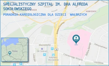 PORADNIA KARDIOLOGICZNA DLA DZIECI - SPECJALISTYCZNY SZPITAL IM. DRA ALFREDA SOKOŁOWSKIEGO - UL. BATOREGO 4,  WAŁBRZYCH