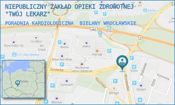 PORADNIA KARDIOLOGICZNA - NIEPUBLICZNY ZAKŁAD OPIEKI ZDROWOTNEJ "TWÓJ LEKARZ" - UL. WROCŁAWSKA 24A/1, BIELANY WROCŁAWSKIE