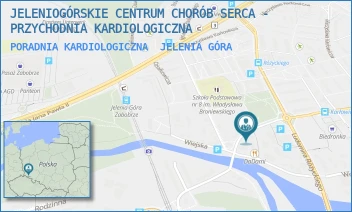 PORADNIA KARDIOLOGICZNA - JELENIOGÓRSKIE CENTRUM CHORÓB SERCA - PRZYCHODNIA KARDIOLOGICZNA - UL. MICHAŁA KLEOFASA OGIŃSKIEGO 1B,  JELENIA GÓRA