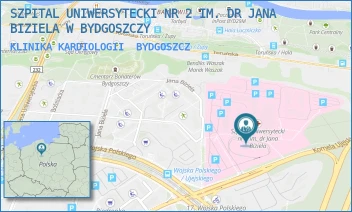 KLINIKA KARDIOLOGII - SZPITAL UNIWERSYTECKI NR 2 IM. DR JANA BIZIELA W BYDGOSZCZY - UJEJSKIEGO 75,  BYDGOSZCZ