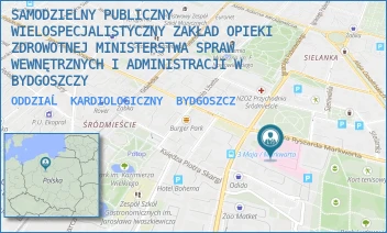 ODDZIAĹ KARDIOLOGICZNY - SAMODZIELNY PUBLICZNY WIELOSPECJALISTYCZNY ZAKŁAD OPIEKI ZDROWOTNEJ MINISTERSTWA SPRAW WEWNĘTRZNYCH I ADMINISTRACJI W BYDGOSZCZY - MARKWARTA 4-6,  BYDGOSZCZ