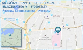 PORADNIA KARDIOLOGICZNA - WOJEWÓDZKI SZPITAL DZIECIĘCY IM. J. BRUDZIŃSKIEGO W  BYDGOSZCZY - CHODKIEWICZA 44,  BYDGOSZCZ