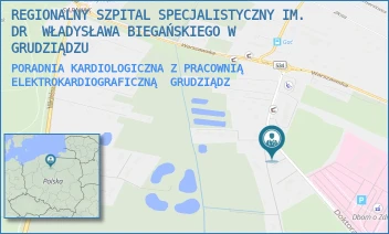 PORADNIA KARDIOLOGICZNA Z PRACOWNIĄ ELEKTROKARDIOGRAFICZNĄ - REGIONALNY SZPITAL SPECJALISTYCZNY IM. DR  WŁADYSŁAWA BIEGAŃSKIEGO W GRUDZIĄDZU - RYDYGIERA 15/17,  GRUDZIĄDZ