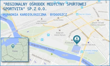PORADNIA KARDIOLOGICZNA - "REGIONALNY OŚRODEK MEDYCYNY SPORTOWEJ SPORTVITA" SP.Z O.O. - TADEUSZA REJTANA 1,  BYDGOSZCZ