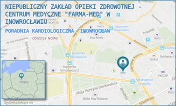 PORADNIA KARDIOLOGICZNA - NIEPUBLICZNY ZAKŁAD OPIEKI ZDROWOTNEJ - CENTRUM MEDYCZNE "FARMA-MED" W INOWROCŁAWIU - NARUTOWICZA 24,  INOWROCŁAW
