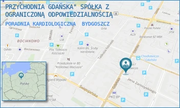 PORADNIA KARDIOLOGICZNA - PRZYCHODNIA GDAŃSKA" SPÓŁKA Z OGRANICZONĄ ODPOWIEDZIALNOŚCIĄ - GDAŃSKA 88-90,  BYDGOSZCZ