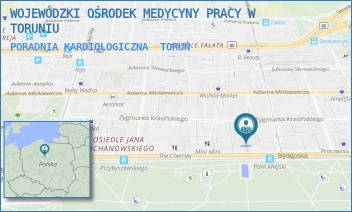 PORADNIA KARDIOLOGICZNA - WOJEWÓDZKI OŚRODEK MEDYCYNY PRACY W TORUNIU - BYDGOSKA 76,  TORUŃ
