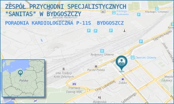 PORADNIA KARDIOLOGICZNA P-11S - ZESPÓŁ PRZYCHODNI SPECJALISTYCZNYCH "SANITAS" W BYDGOSZCZY - DWORCOWA 110,  BYDGOSZCZ