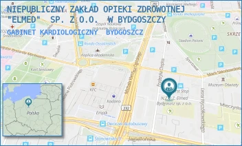 GABINET KARDIOLOGICZNY - NIEPUBLICZNY ZAKŁAD OPIEKI ZDROWOTNEJ "ELMED"  SP. Z O.O.  W BYDGOSZCZY - KARŁOWICZA 3-5,  BYDGOSZCZ