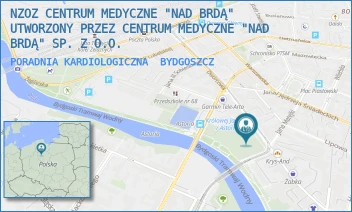 PORADNIA KARDIOLOGICZNA - NZOZ CENTRUM MEDYCZNE "NAD BRDĄ" UTWORZONY PRZEZ CENTRUM MEDYCZNE "NAD BRDĄ" SP. Z O.O. - DWORCOWA 63,  BYDGOSZCZ