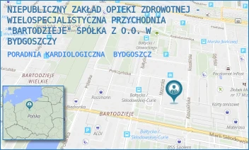 PORADNIA KARDIOLOGICZNA - NIEPUBLICZNY ZAKŁAD OPIEKI ZDROWOTNEJ - WIELOSPECJALISTYCZNA PRZYCHODNIA "BARTODZIEJE" SPÓŁKA Z O.O. W BYDGOSZCZY - KOSZALIŃSKA 7,  BYDGOSZCZ
