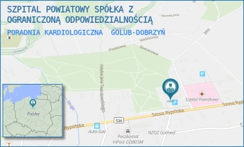 PORADNIA KARDIOLOGICZNA - SZPITAL POWIATOWY SPÓŁKA Z OGRANICZONĄ ODPOWIEDZIALNOŚCIĄ - DR J.G. KOPPA 1A,  GOLUB-DOBRZYŃ