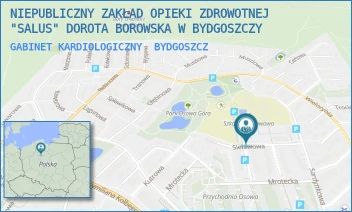 GABINET KARDIOLOGICZNY - NIEPUBLICZNY ZAKŁAD OPIEKI ZDROWOTNEJ "SALUS" DOROTA BOROWSKA W BYDGOSZCZY - SIELAWOWA 4,  BYDGOSZCZ