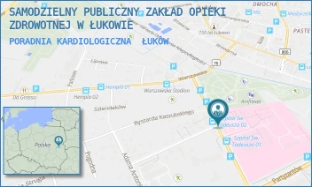 PORADNIA KARDIOLOGICZNA - SAMODZIELNY PUBLICZNY ZAKŁAD OPIEKI ZDROWOTNEJ W ŁUKOWIE - DR ANDRZEJA ROGALIŃSKIEGO 3,  ŁUKÓW