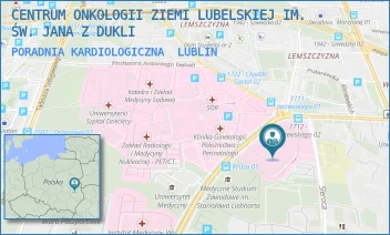 PORADNIA KARDIOLOGICZNA - CENTRUM ONKOLOGII ZIEMI LUBELSKIEJ IM. ŚW. JANA Z DUKLI - DRA KAZIMIERZA JACZEWSKIEGO 7,  LUBLIN