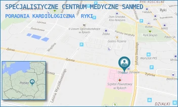 PORADNIA KARDIOLOGICZNA - SPECJALISTYCZNE CENTRUM MEDYCZNE SANMED - ŻYTNIA 16,  RYKI