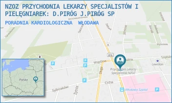 PORADNIA KARDIOLOGICZNA - NZOZ PRZYCHODNIA LEKARZY SPECJALISTÓW I PIELĘGNIAREK: K. JANKOWSKI I PARTNERZY. SPÓŁKA PARTNERSKA - AL. J. PIŁSUDSKIEGO 66,  WŁODAWA