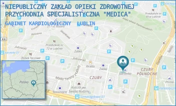 GABINET KARDIOLOGICZNY - NIEPUBLICZNY ZAKŁAD OPIEKI ZDROWOTNEJ PRZYCHODNIA SPECJALISTYCZNA "MEDICA" - JUTRZENKI 4,  LUBLIN