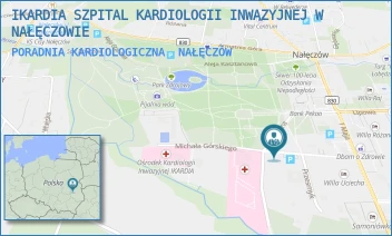 PORADNIA KARDIOLOGICZNA - IKARDIA SZPITAL KARDIOLOGII INWAZYJNEJ W NAŁĘCZOWIE - MICHAŁA GÓRSKIEGO 9,  NAŁĘCZÓW