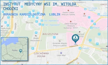 PORADNIA KARDIOLOGICZNA - INSTYTUT  MEDYCYNY WSI IM. WITOLDA CHODŹKI - JACZEWSKIEGO 2,  LUBLIN