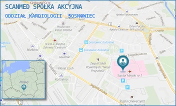 ODDZIAŁ KARDIOLOGII - SCANMED SPÓŁKA AKCYJNA - UL. EMILA ZEGADŁOWICZA 3,  SOSNOWIEC