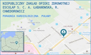 PORADNIA KARDIOLOGICZNA - NIEPUBLICZNY ZAKŁAD OPIEKI ZDROWOTNEJ ESCULAP S. C. A. ŁABANOWSKA, R. CHWEDOROWICZ - PARTYZANTÓW 43,  PUŁAWY