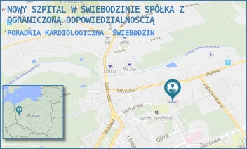 PORADNIA KARDIOLOGICZNA - NOWY SZPITAL W ŚWIEBODZINIE SPÓŁKA Z OGRANICZONĄ ODPOWIEDZIALNOŚCIĄ - UL. MŁYŃSKA 6,  ŚWIEBODZIN