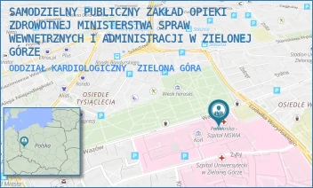 ODDZIAŁ KARDIOLOGICZNY - SAMODZIELNY PUBLICZNY ZAKŁAD OPIEKI ZDROWOTNEJ MINISTERSTWA SPRAW WEWNĘTRZNYCH I ADMINISTRACJI W ZIELONEJ GÓRZE - UL. WAZÓW 42,  ZIELONA GÓRA