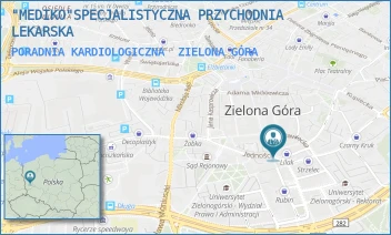 PORADNIA KARDIOLOGICZNA - "MEDIKO"SPECJALISTYCZNA PRZYCHODNIA LEKARSKA - UL. PLAC POCZTOWY 16,  ZIELONA GÓRA