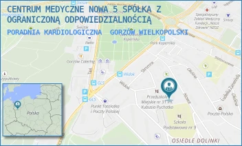 PORADNIA KARDIOLOGICZNA - CENTRUM MEDYCZNE NOWA 5 SPÓŁKA Z OGRANICZONĄ ODPOWIEDZIALNOŚCIĄ - UL. NOWA 5,  GORZÓW WIELKOPOLSKI