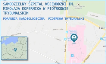 PORADNIA KARDIOLOGICZNA - SAMODZIELNY SZPITAL WOJEWÓDZKI IM. MIKOŁAJA KOPERNIKA W PIOTRKOWIE TRYBUNALSKIM - UL. RAKOWSKA 15,  PIOTRKÓW TRYBUNALSKI