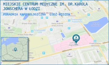 PORADNIA KARDIOLOGICZNA - MIEJSKIE CENTRUM MEDYCZNE IM. DR.KAROLA JONSCHERA W ŁODZI - UL. MILIONOWA 14,  ŁÓDŹ-WIDZEW