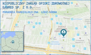 PORADNIA KARDIOLOGICZNA - NIEPUBLICZNY ZAKŁAD OPIEKI ZDROWOTNEJ SANMED SP. Z O.O. - UL. TATRZAŃSKA 112,  ŁÓDŹ-GÓRNA