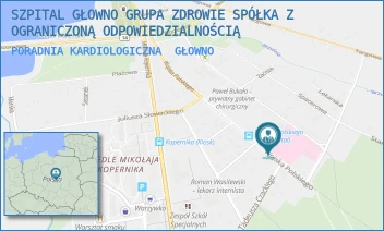 PORADNIA KARDIOLOGICZNA - SZPITAL GŁOWNO GRUPA ZDROWIE SPÓŁKA Z OGRANICZONĄ ODPOWIEDZIALNOŚCIĄ - UL. WOJSKA POLSKIEGO 32/34,  GŁOWNO