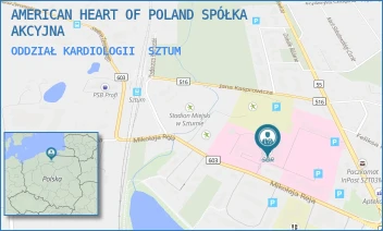 ODDZIAŁ KARDIOLOGII - AMERICAN HEART OF POLAND SPÓŁKA AKCYJNA - UL. REJA 12,  SZTUM