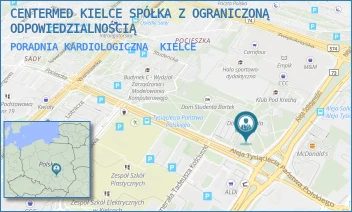 PORADNIA KARDIOLOGICZNA - CENTERMED KIELCE SPÓŁKA Z OGRANICZONĄ ODPOWIEDZIALNOŚCIĄ - TYSIĄCLECIA PAŃSTWA POLSKIEGO 17A,  KIELCE