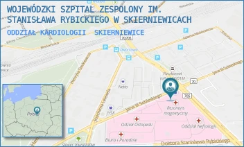ODDZIAŁ KARDIOLOGII - WOJEWÓDZKI SZPITAL ZESPOLONY IM. STANISŁAWA RYBICKIEGO W SKIERNIEWICACH - UL. SOBIESKIEGO 4,  SKIERNIEWICE