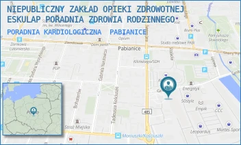 PORADNIA KARDIOLOGICZNA - NIEPUBLICZNY ZAKŁAD OPIEKI ZDROWOTNEJ ESKULAP PORADNIA ZDROWIA RODZINNEGO - UL. GROBELNA 8,  PABIANICE