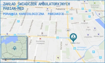 PORADNIA KARDIOLOGICZNA - ZAKŁAD ŚWIADCZEŃ AMBULATORYJNYCH PABIAN-MED - UL. KILIŃSKIEGO 10/12,  PABIANICE