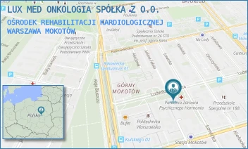 OŚRODEK REHABILITACJI KARDIOLOGICZNEJ - LUX MED ONKOLOGIA SPÓŁKA Z O.O. - NARBUTTA 83,  WARSZAWA MOKOTÓW