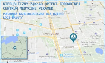 PORADNIA KARDIOLOGICZNA DLA DZIECI - NIEPUBLICZNY ZAKŁAD OPIEKI ZDROWOTNEJ CENTRUM MEDYCZNE PIKAMED - UL. ZGIERSKA 2/8,  ŁÓDŹ-BAŁUTY