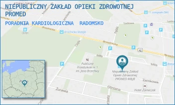 PORADNIA KARDIOLOGICZNA - NIEPUBLICZNY ZAKŁAD OPIEKI ZDROWOTNEJ PROMED - UL. MIŁA 5,  RADOMSKO