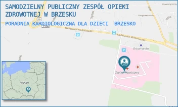 PORADNIA KARDIOLOGICZNA DLA DZIECI - SAMODZIELNY PUBLICZNY ZESPÓŁ OPIEKI ZDROWOTNEJ W BRZESKU - UL. TADEUSZA KOŚCIUSZKI 68,  BRZESKO