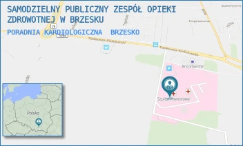 PORADNIA KARDIOLOGICZNA - SAMODZIELNY PUBLICZNY ZESPÓŁ OPIEKI ZDROWOTNEJ W BRZESKU - UL. TADEUSZA KOŚCIUSZKI 68,  BRZESKO