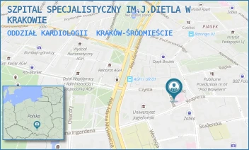 ODDZIAŁ KARDIOLOGII - SZPITAL SPECJALISTYCZNY IM.J.DIETLA W KRAKOWIE - UL. SKARBOWA 1,  KRAKÓW-ŚRÓDMIEŚCIE