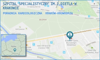PORADNIA KARDIOLOGICZNA - SZPITAL SPECJALISTYCZNY IM.J.DIETLA W KRAKOWIE - UL. AL. F. FOCHA 33,  KRAKÓW-KROWODRZA