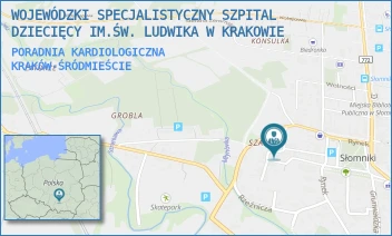 PORADNIA KARDIOLOGICZNA - WOJEWÓDZKI SPECJALISTYCZNY SZPITAL DZIECIĘCY IM.ŚW. LUDWIKA W KRAKOWIE - UL. STRZELECKA 2 - 2A,  KRAKÓW-ŚRÓDMIEŚCIE