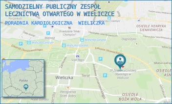 PORADNIA KARDIOLOGICZNA - SAMODZIELNY PUBLICZNY ZESPÓŁ LECZNICTWA OTWARTEGO W WIELICZCE - UL. BOLESŁAWA SZPUNARA 20,  WIELICZKA